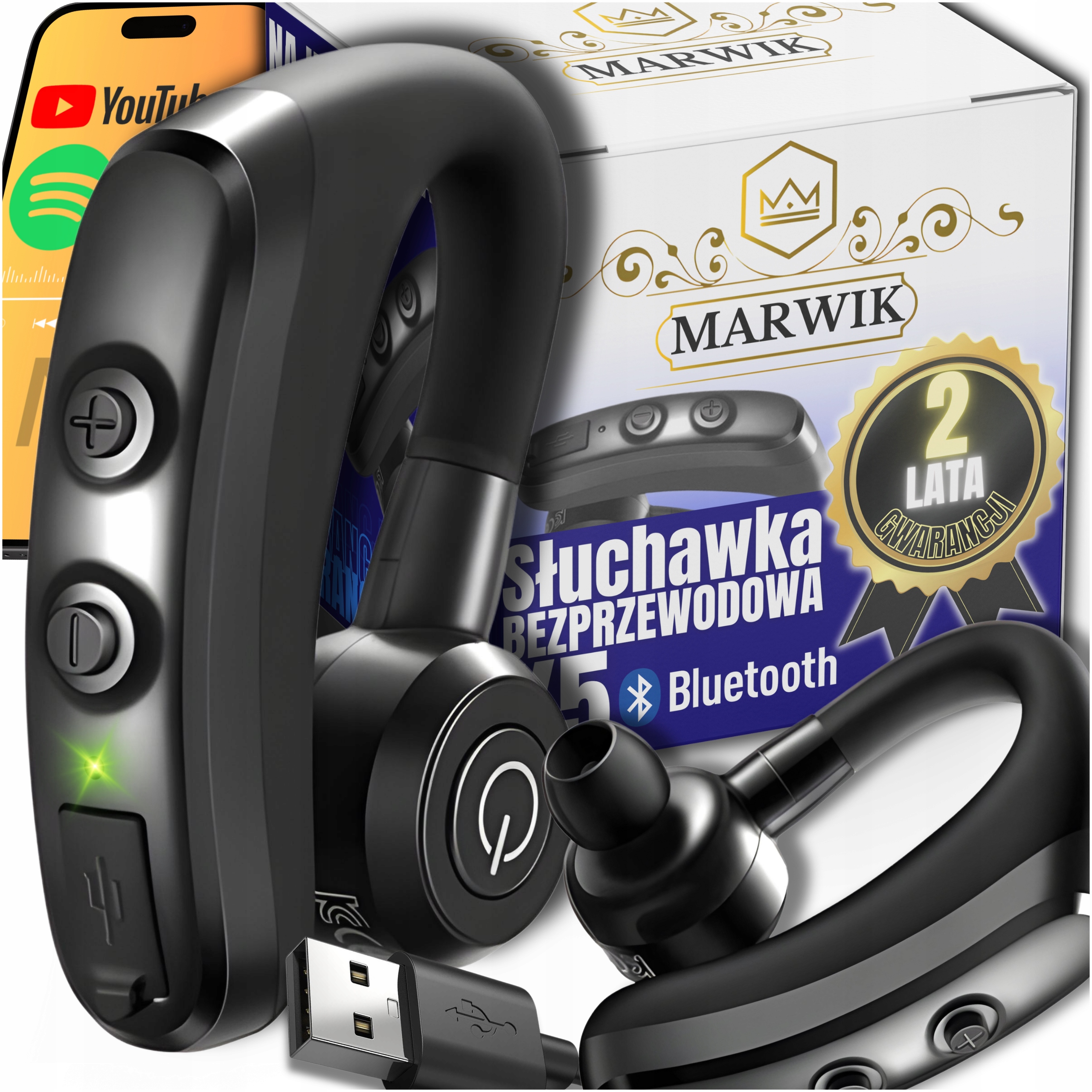 Bezdrôtová náhlavná súprava Bluetooth 4.1 2 TELEFÓNY BT MIKROFÓN PRE SLUCHOVÉ HOVORY